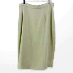 90s ZELDA Vintage Green Back Slit Pencil Skirt
